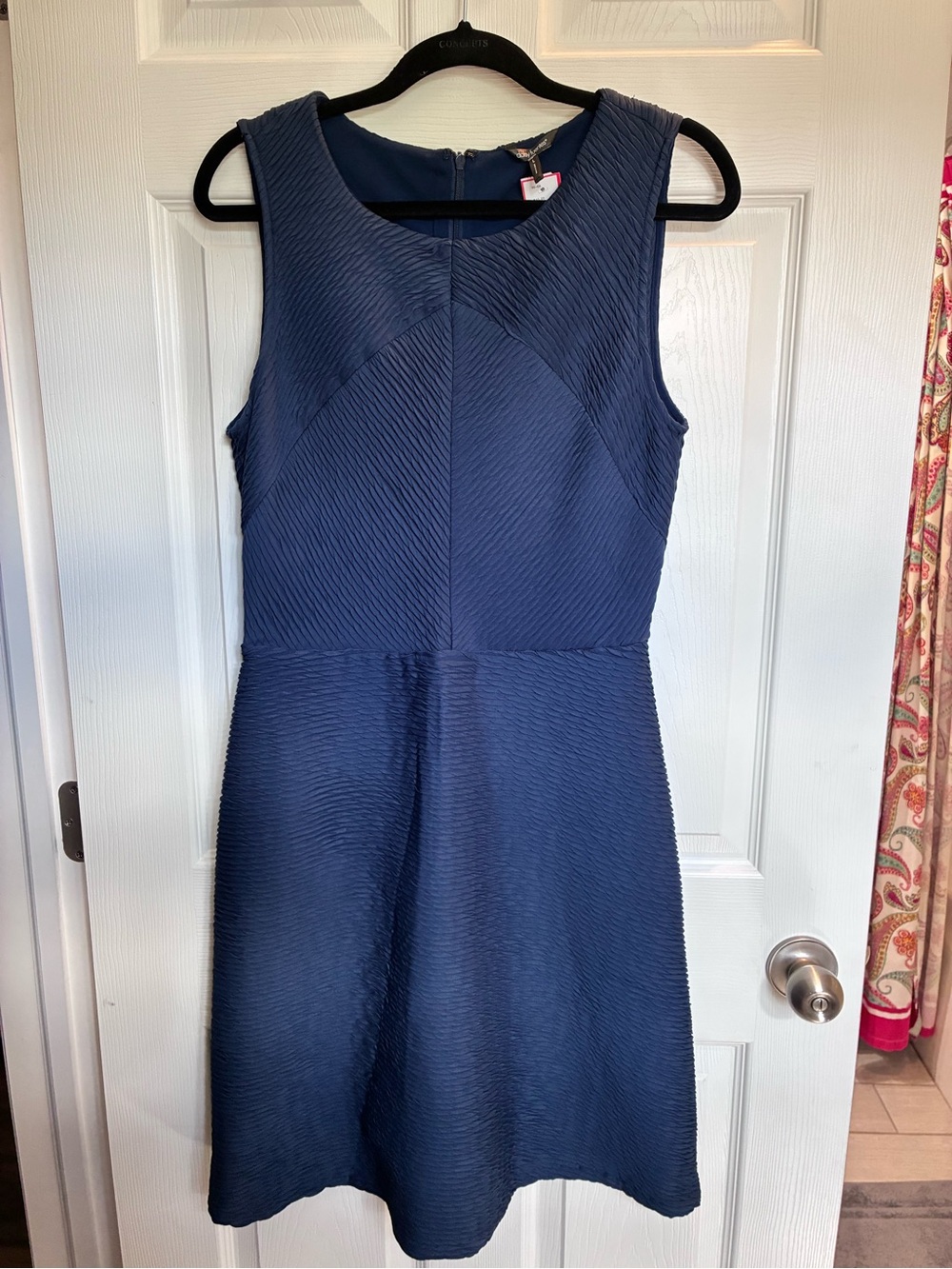 Dailey Fuentes Sleeveless Navy Fit & Flare Dress Sz L